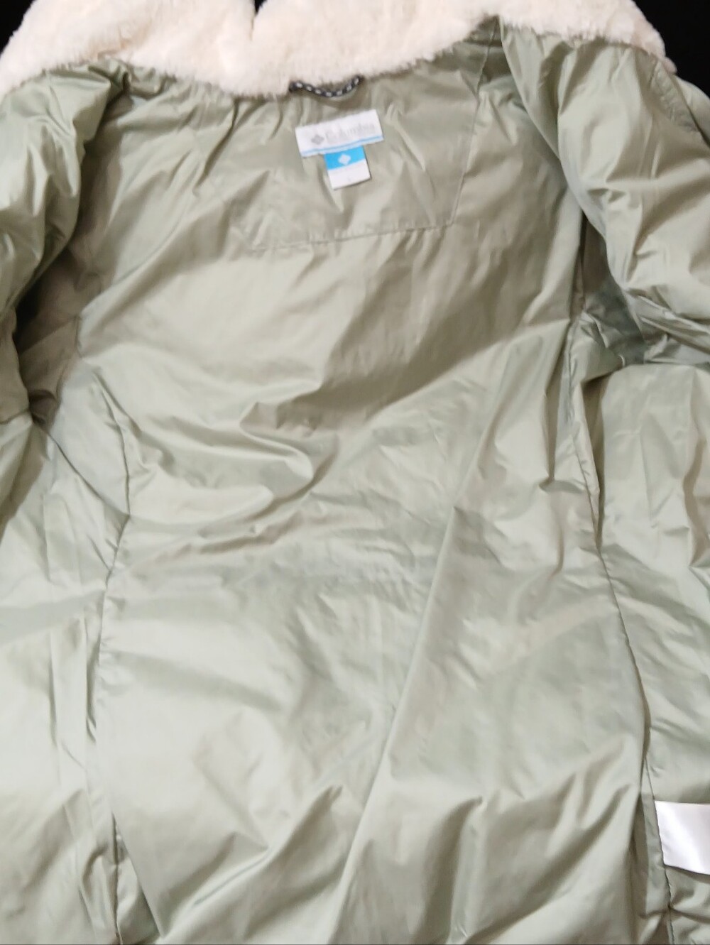 Columbia Insulated Puffer Jacket Peak to Park III With Removable Hood Sage Green - Picture 10 of 16